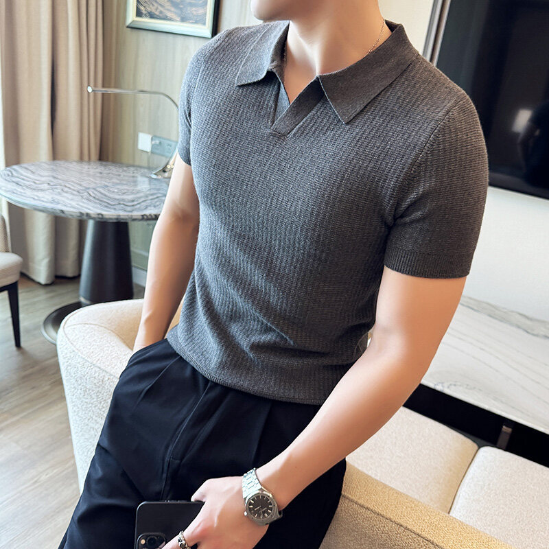 Men'S Polo Formal Wear - Maglione da Uomo Slim Fit con