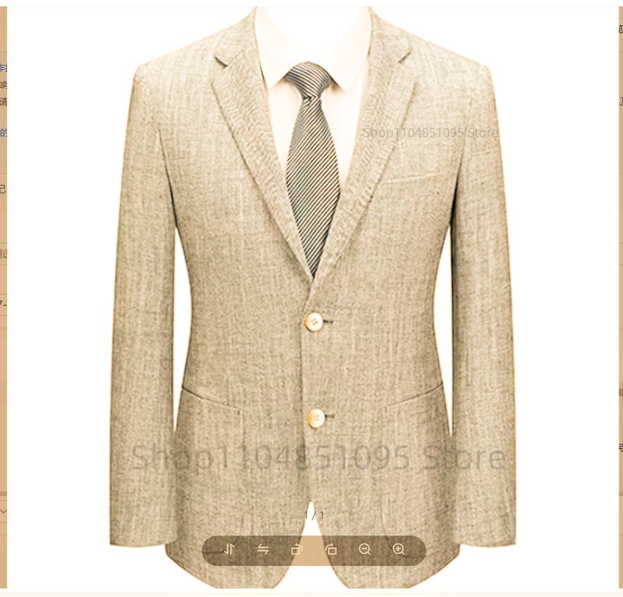 Men Formal Wear In Summer - Blazer da Uomo Slim Fit in
