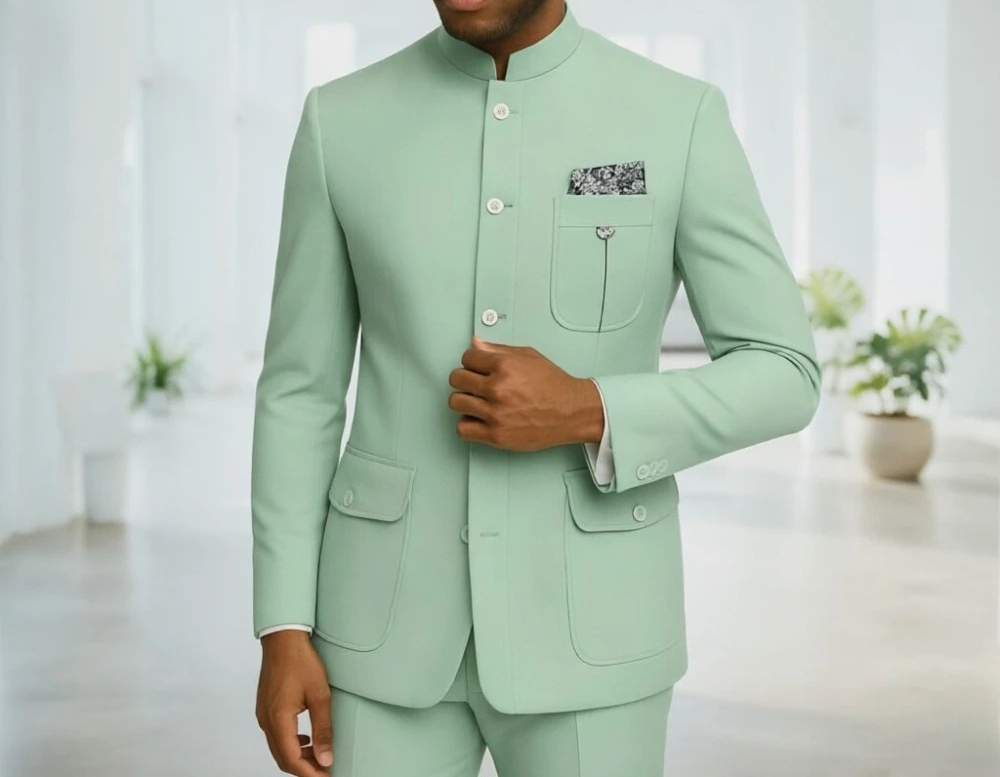 Men Formal Wear Green - Abito Safari da Uomo Premium Verde