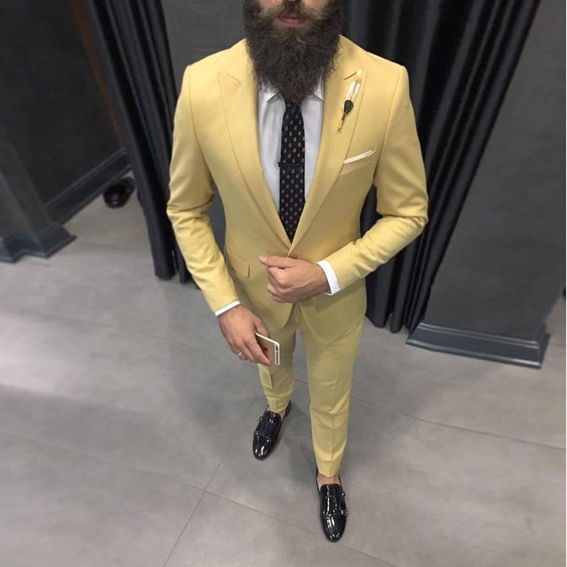 Latest Men Formal Wear - 2025 Ultimi abiti da uomo gialli