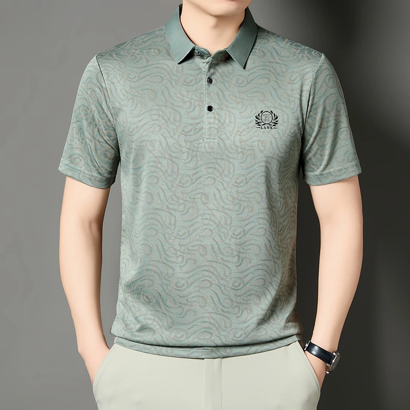 Men'S Polo Formal Wear - Polo Formale da Uomo con Stampa,