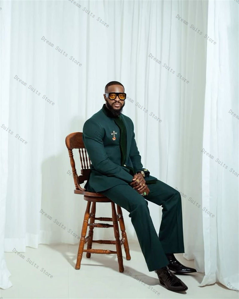 Men Formal Wear Green - Set completo da uomo a colori