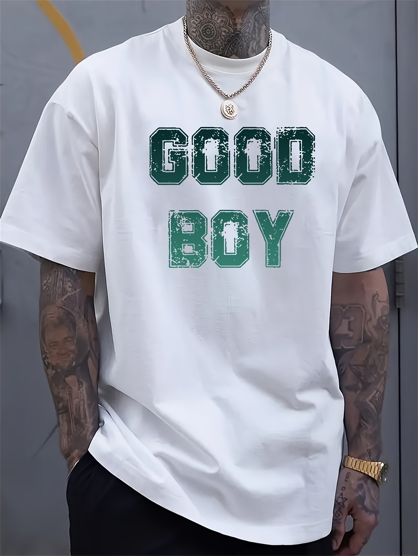 Men Formal Wear Green - T-shirt da uomo con stampa 