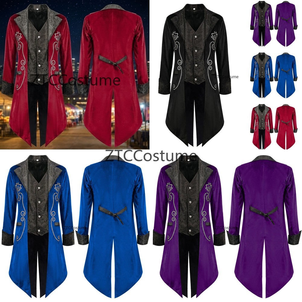 Historical Men'S Formal Wear - Giacca a coda vittoriana Steampunk, costume