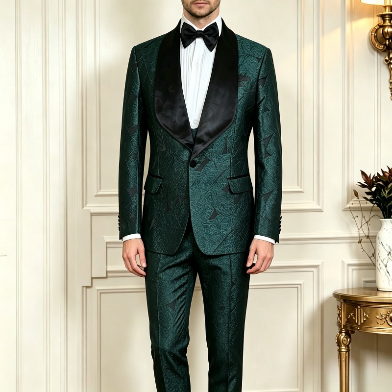 Men Formal Wear Green - Abito da uomo per matrimonio e