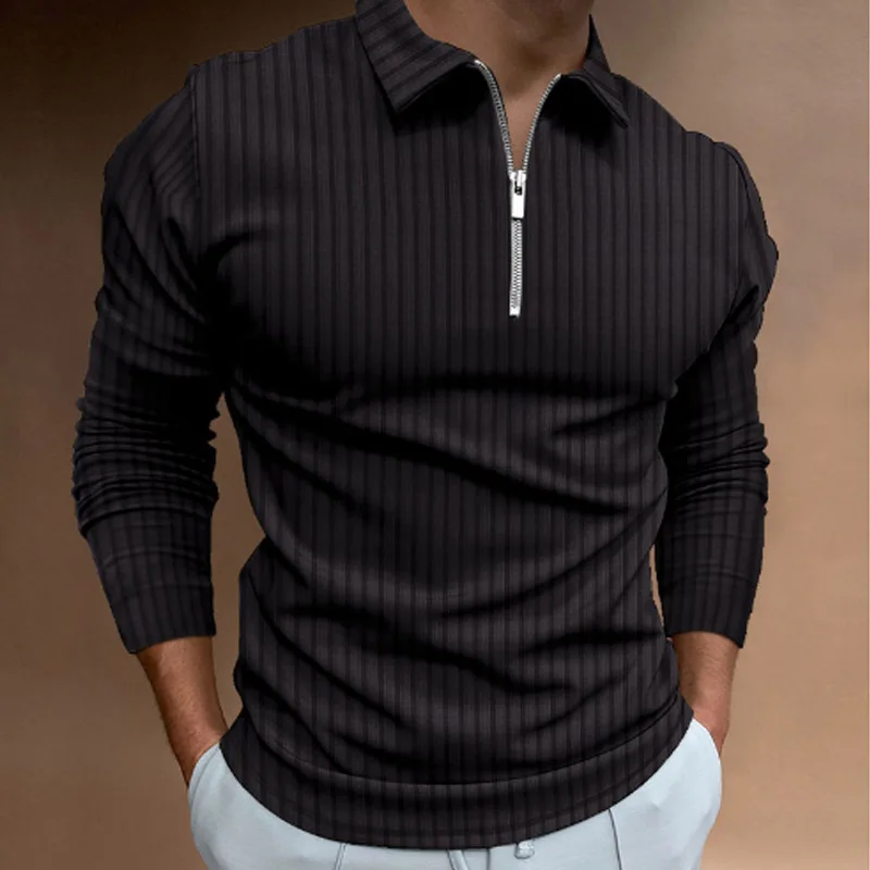 Polo a Maniche Lunghe a Righe  - Men'S Polo Formal Wear recensione e prezzo