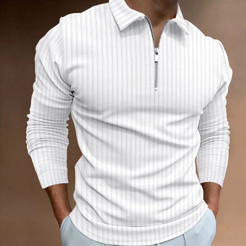 Polo a Maniche Lunghe a Righe  - Men'S Polo Formal Wear recensione e prezzo