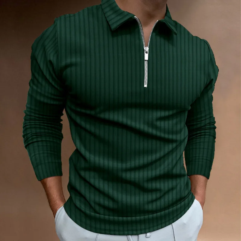 Polo a Maniche Lunghe a Righe  - Men'S Polo Formal Wear recensione e prezzo