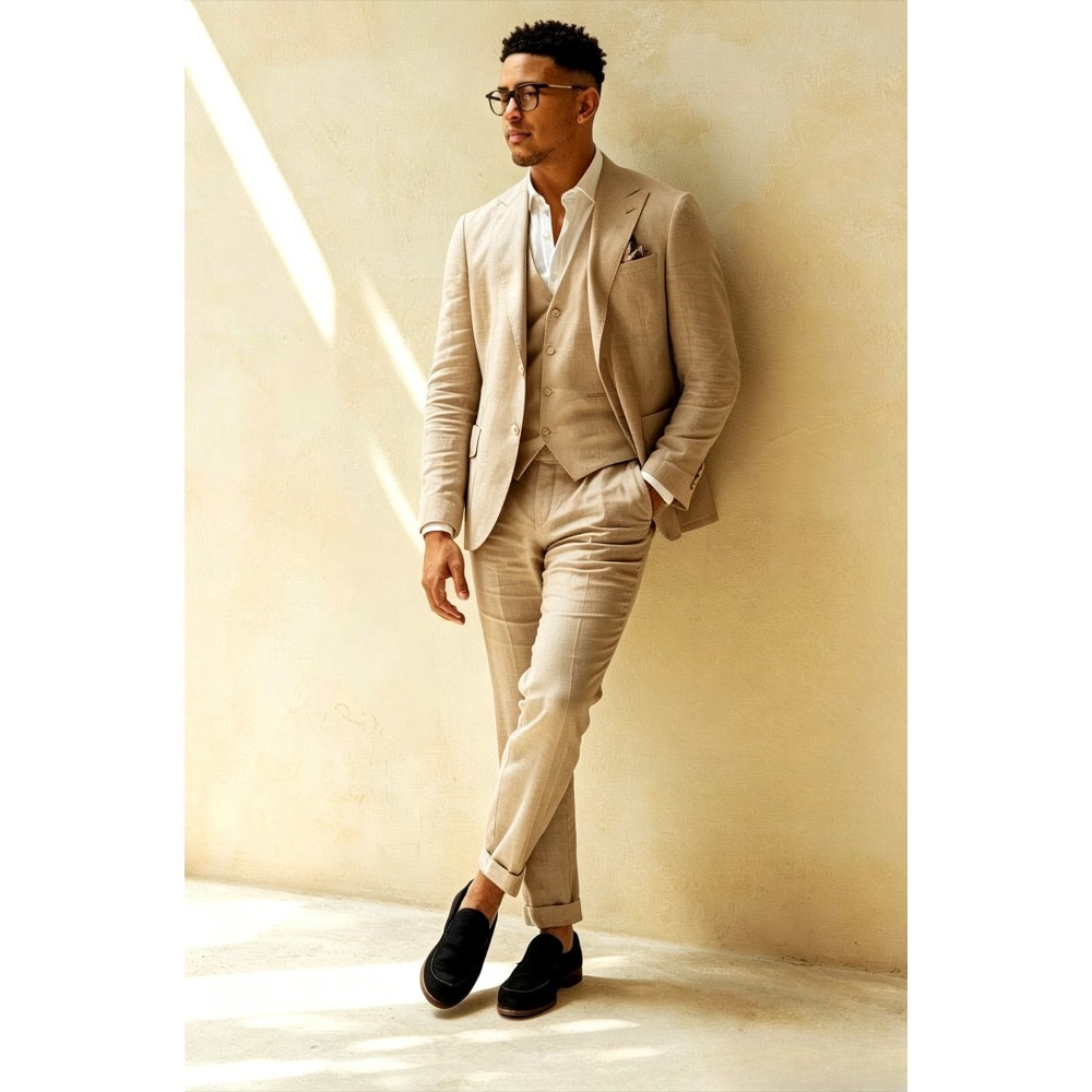 Completo da Sposo in Lino Verd - Men Formal Wear Green recensione e prezzo