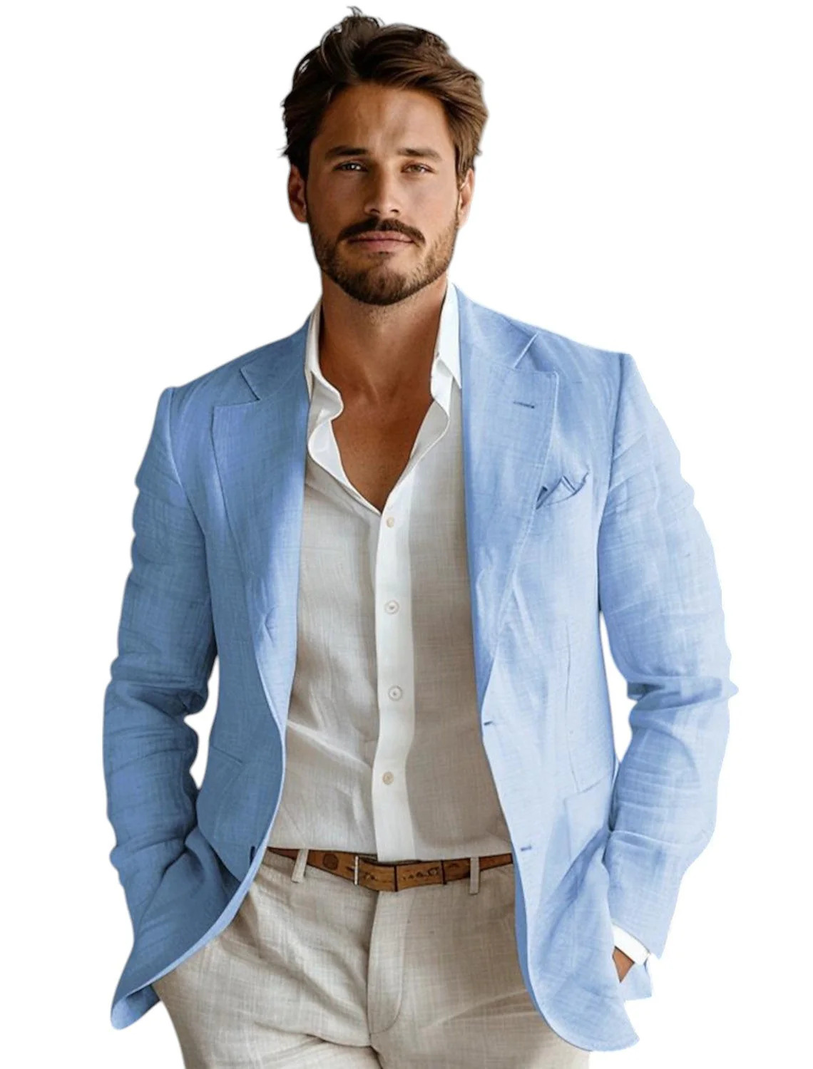 Blazer in Lino Blu Slim Fit da - Men Formal Wear In Summer recensione e prezzo