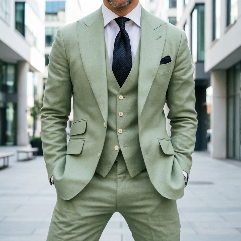 Completo da Uomo in Lino Blu C - Men Formal Wear In Summer recensione e prezzo