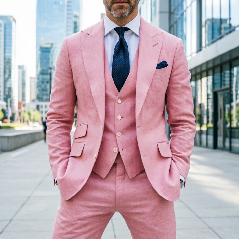 Completo da Uomo in Lino Blu C - Men Formal Wear In Summer recensione e prezzo