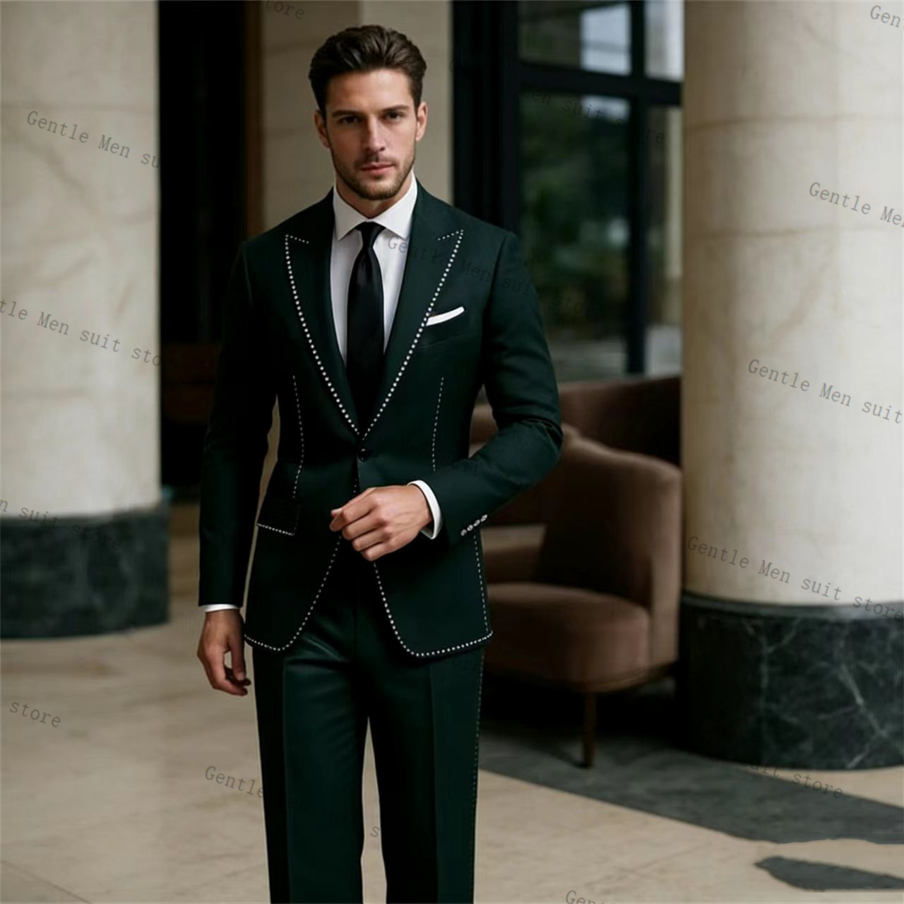 Completo da Uomo Verde Lusso c - Men Formal Wear Green recensione e prezzo