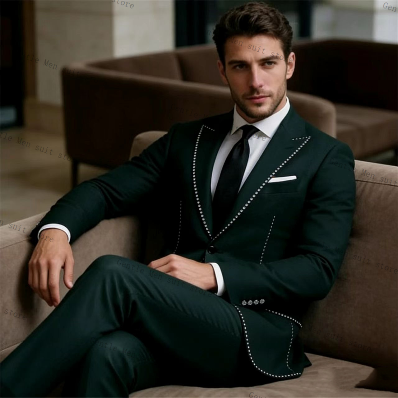 Completo da Uomo Verde Lusso c - Men Formal Wear Green recensione e prezzo